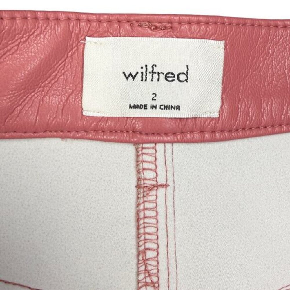 NWT WILFRED Aritzia Melina Cropped Size 2 Warm Sienna Red - Picture 4 of 6